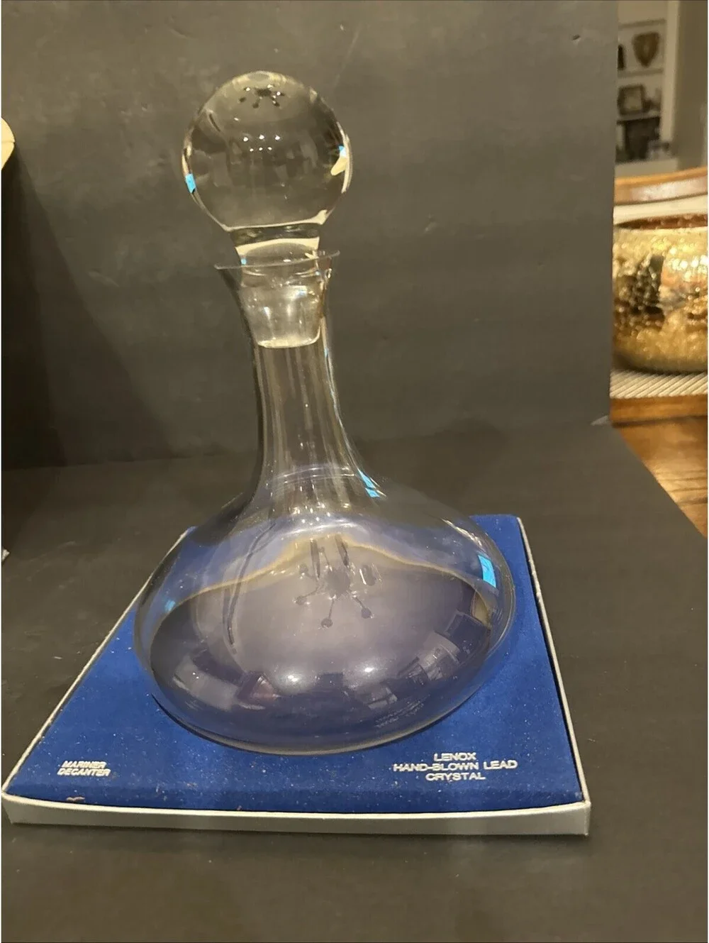 NEW Lenox Hand Blown Lead Crystal Mariner Decanter
